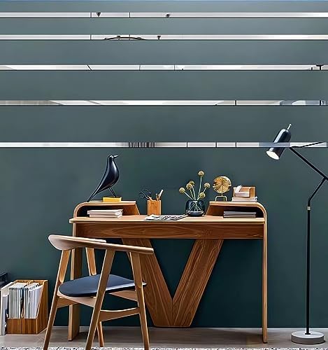 15 Pcs Mirror Wall Stickers, Self-Adhesive Acrylic Mirror Tiles, Removable Decals Stickers for Wall Frames/Wallpaper Border/Waist Lines - Image 2