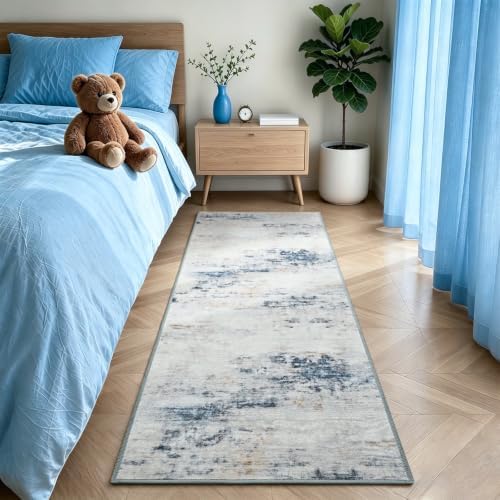 Toneed Washable 2x6 Non-Slip Abstract Runner Rug for Hallway Kitchen - Image 3