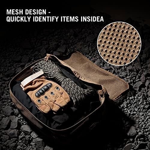 PETAC GEAR 3 PCS Tactical Modular Packing Cubes, Large Capacity Mesh Storage Bag,Outdoor Travel Organize Storage Pouches Bags. - Image 5