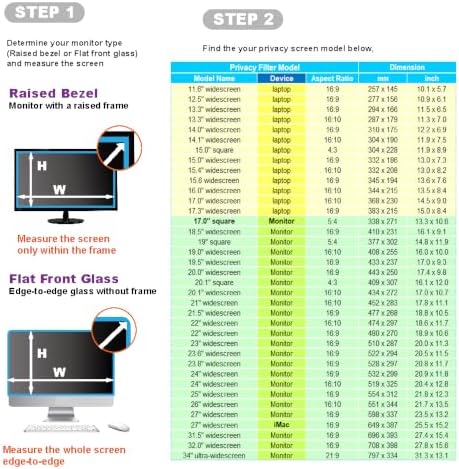 27 Inch - 16:9 Aspect Ratio - Computer Privacy Screen Filter for Widescreen Monitor - Anti-Glare - Anti-Scratch Protector Film - Protects Your Eyes from Harmful Glare and Blue Light - Image 2