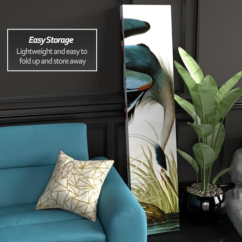 Red Lantern 6 ft. Tall Double Sided Audubon Heron & Flamingo Canvas Room Divider 3 Panel Freestanding Folding Privacy Screen, Partition, and Separator for Modern and Contemporary Bedroom, Home Office - Image 3