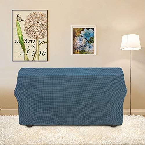 Easy-Going Stretch Loveseat Couch Covers Washable Bluestone - Image 4