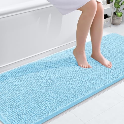 OLANLY Bathroom Runner Rugs 70x24, Extra Soft Absorbent Chenille Bath Rugs by OLANLY