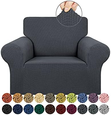 KEKUOU Stretch Chair Sofa Slipcover, Single Couch Cover,Charcoal by KEKUOU