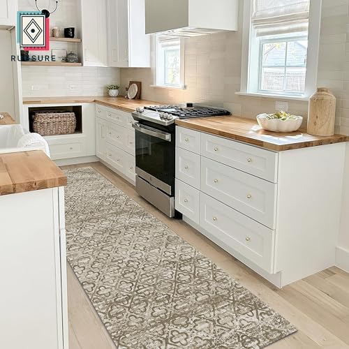 RUGSURE Washable Area Rugs, 2'6'' x 8' - 1/6 Thick - Stain & Water Resistant Non-Slip - Perfect Resistant Rug for Living Room, Bedroom, Nursery, Pet & Child Friendly, Vibrant Colors Rugs, Brown - Image 4