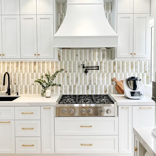 Vamos Tile Peel and Stick Backsplash, Fish Scale, Glossy, 10 pcs - Image 2