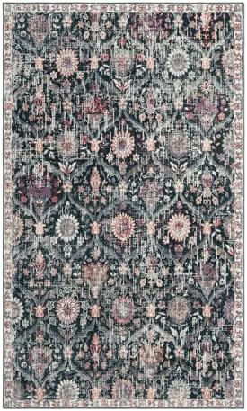 Lahome Moroccan Small Washable Rugs, 3x5 Black Rug for Bedroom Living Room - Image 6