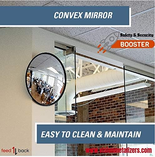 18" Outdoor Acrylic Round Convex Mirror, Security Mirror for Retail Stores, Warehouses, Driveways, and Parking Lots, Acrylic Mirror for Blind Spots and High-Traffic Areas - Image 5