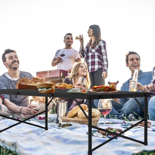 WildFinder Folding Grill Table, 4x2 FT Portable Camping Table, Foldable - Image 2