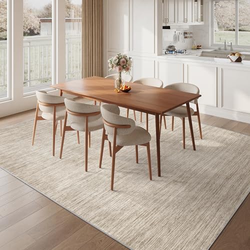 Valenrug Washable Rugs 5x7, Non Slip Large Area Rugs for Living Room, Brown - Image 5