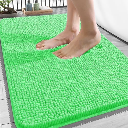 OLANLY Bathroom Rugs 34x21, Extra Soft Absorbent Chenille Bath Rugs by OLANLY
