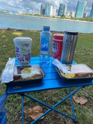 iClimb Ultralight Compact Camping Folding Table (Blue - S) - Image 2