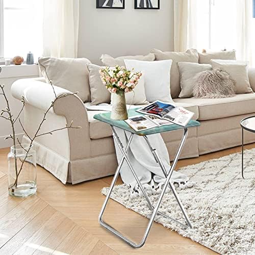 Garden 4 you Folding TV Tray Table TV Dinner Table with Sturdy MDF Top,Eating Trays for Living Room with No Assembly Required 15 x 18.9 x 26 in(Sea Blue,1PC) - Image 7