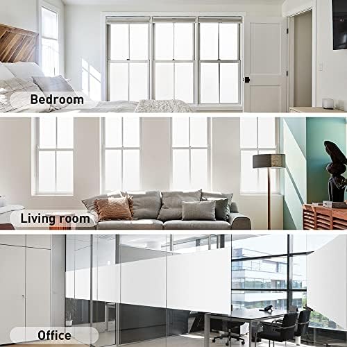 LEMON CLOUD Window Privacy Film, Frosted Glass Window Film, 35.4″ x 157.4″ - Image 5