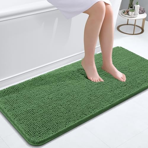 OLANLY Bathroom Runner Rugs 47x20, Extra Soft Absorbent Chenille Bath Rugs by OLANLY