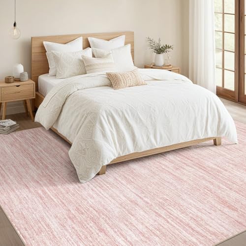 Nakagishi Boho 5x7 Area Rug Living Room Rugs Machine Washable Pink - Image 5