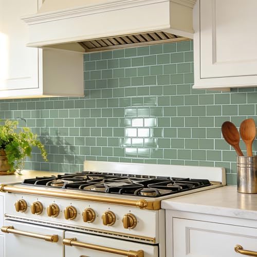 Art3d 10-Pack Subway Tiles Peel and Stick Backsplash, Teal, 12 x 12 Inch - Image 2