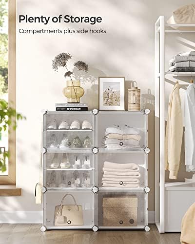 SONGMICS Shoe Rack, 6-Tier with Doors, 24-Pair Storage Cabinet - Image 4