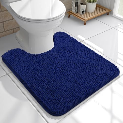 OLANLY Toilet Rugs U-Shaped 20x20, Soft Absorbent Chenille Contour Rugs by OLANLY