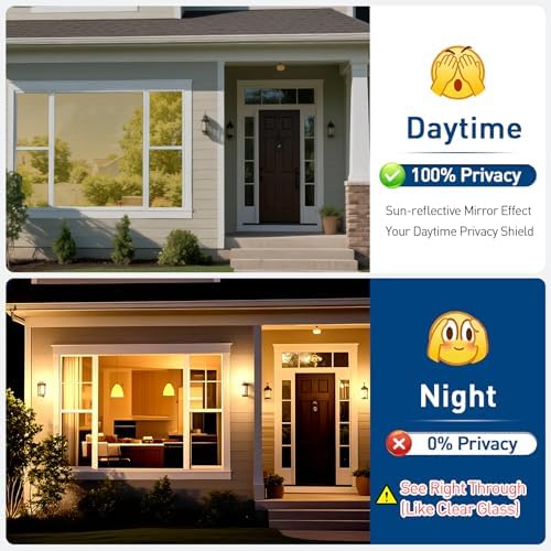 Coavas One Way Window Privacy Film, See Out Not in, Heat & UV, 29.5"X78.7" - Image 5