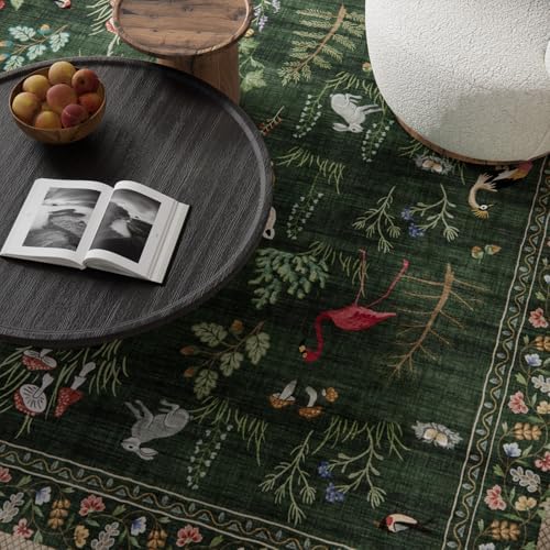 Washable Kitchen Rug Runners for Hallways: 2'x6' Bedroom Runner Rug Non Slip Low-Pile Stain Resistant Carpet Runner for Indoor Entryway Hallways Kitchen Laundry Room Beside Farmhouse - Image 3