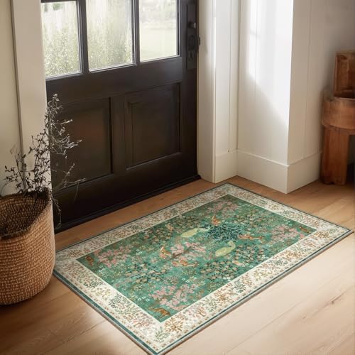 2x3 Washable Throw Rugs for Entryway: Small Area Rug Door Mat Indoor Entrance Non-Slip Low Pile Soft Kitchen Rug for Front Door Indoor Entrance Entry Bedroom Kids Room - Image 6