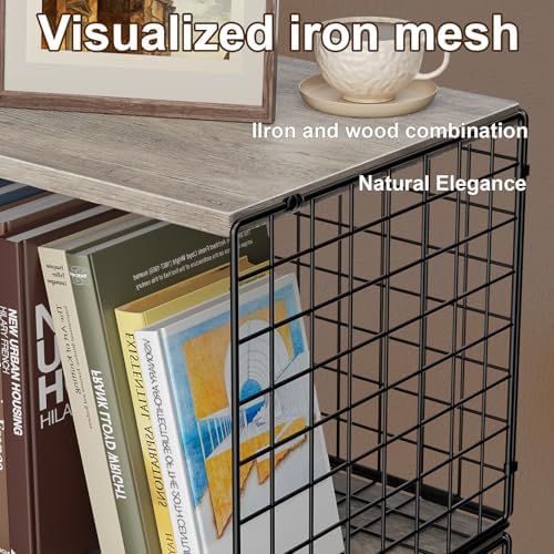 Dmevkic 2 Cube Small Bookcase,Bookshelf for Small Spaces Book Shelf,12.2 x 12.2 x 12.2, DIY Variable Stackable Cube Storage for Living Room,Office,Bedroom - Image 4