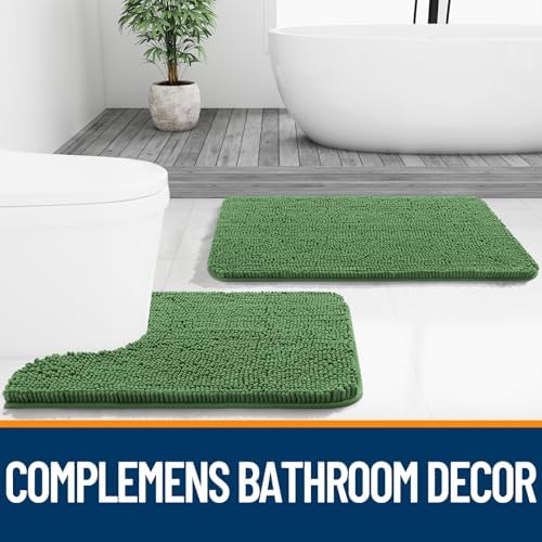 OLANLY Bathroom Runner Rugs 47x17, Extra Soft Absorbent Chenille Bath Rugs - Image 7