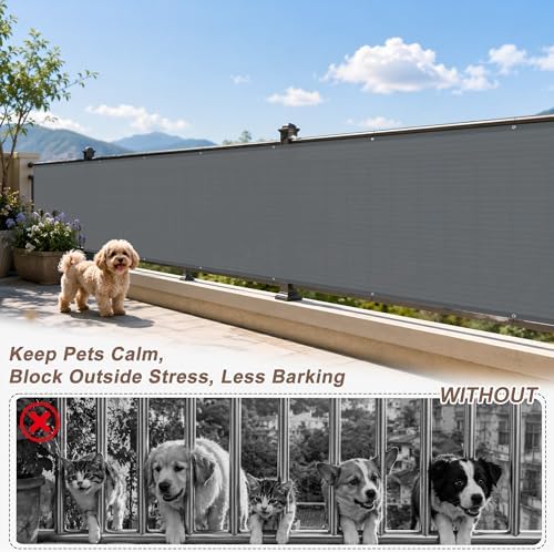 SUNNY GUARD 3' x 12' Balcony Privacy Screen, HDPE Patio Railing Cover Fence - Image 4