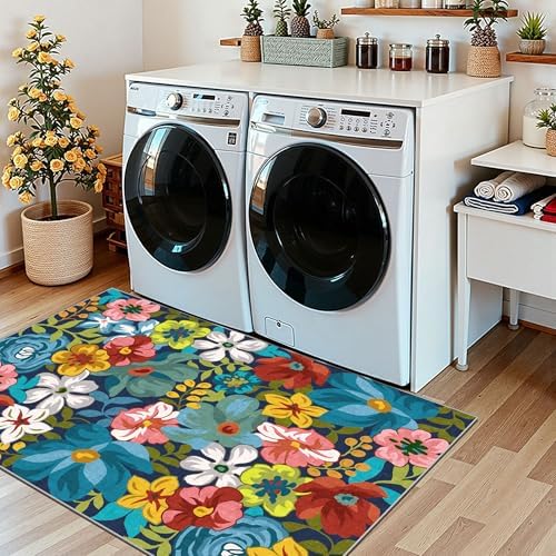 Floral Outdoor Rug - 28"x43" Front Door Mat Indoor Outside Entrance - Image 5