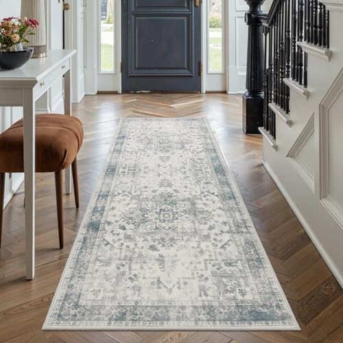 Rugxara 2x5 Washable Runner, Non Slip Boho Hallway & Kitchen Entry Rug by Rugxara