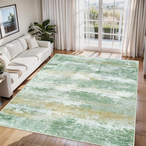 Aelenmu 6x9 Area Rugs for Living Room Washable Bedroom Dining Room Green by Aelenmu