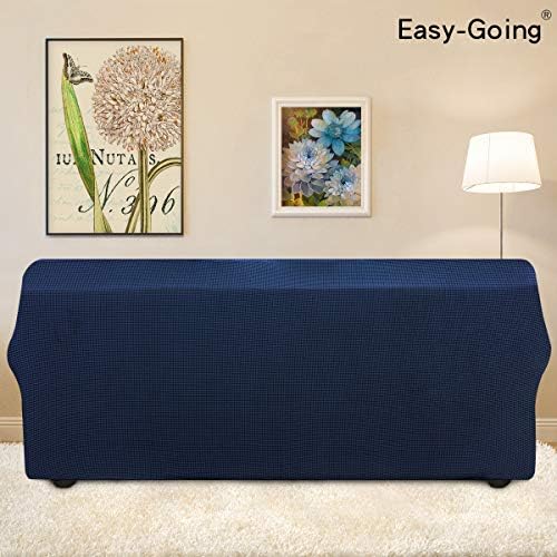 Easy-Going Stretch 4 Seater Oversized Sofa Couch Cover Navy - Image 3