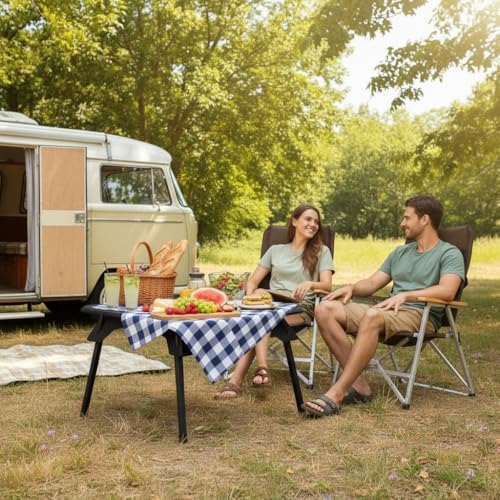 TOPCHANCES Folding Camping Table Outdoor,Ultralight Aluminum Camping Tables Multifunctional Portable Folding Table with Carrying Bag for Holiday Festival Camping Travel Picnic Grilling - Image 2