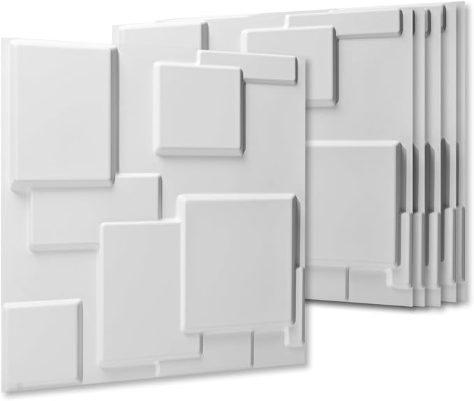 Art3d White PVC 3D Wall Panels - 32 Sq.FT of Stylish Wall Decor for Home & Commercial Spaces by Art3d