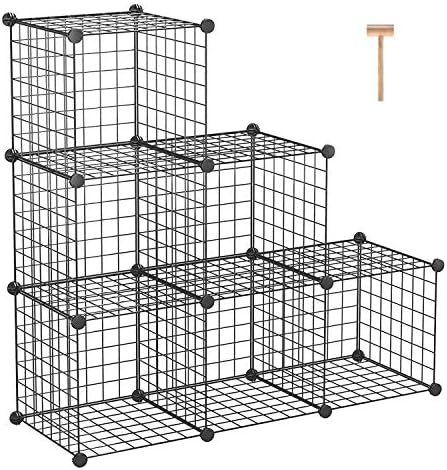 C&AHOME Wire Cube Storage, 6 - Cube Organizer Metal C Grids, Storage, Black by CAHOME