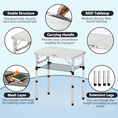YihuiKo Folding TV Tray, Lightweight Portable Small Folding Table - Image 4