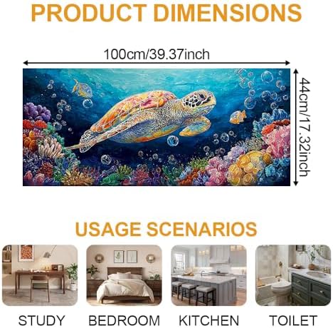 Cmialusie Sea Turtle Window Film 17.3 x 39.3 Inch Cling - Image 5