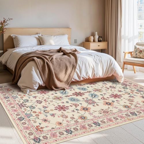 Rugxara Pink 4x6 Area Rugs for Bedroom & Living Room - Image 3