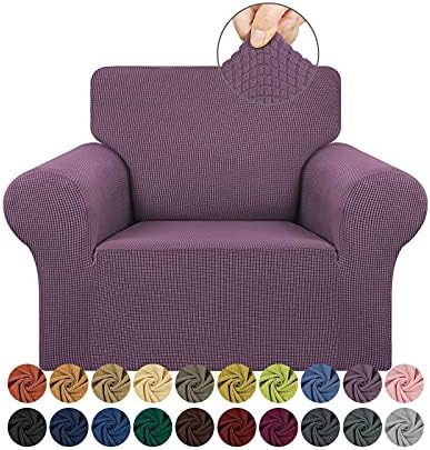 KEKUOU Stretch Chair Sofa Slipcover, Single Couch Cover,Dark Purple by KEKUOU