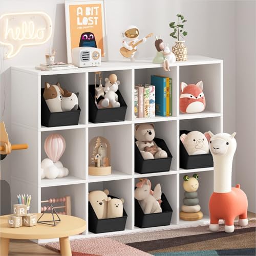 Homsorout Large Closet Storage Cubes - Closet Storage Bins with Dual Handles for Clothes, Towels, Toys, Shelf Organizer Bins for Bedroom, Nursery, Shelves, Small Spaces, Black, 3 Pack - Image 3
