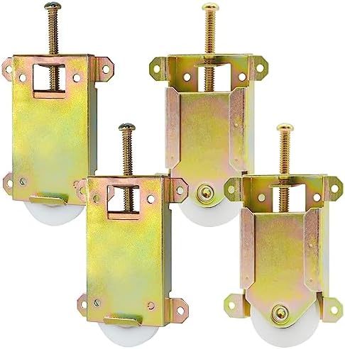 Sliding Mirror Closet Door Rollers Replacement Hardware Fits Contractors Part #W8020C or Hard 1775 Wardrobe Doors Wheels, 1-1/2" Durable POM Concaved Ball Bearing Wheel, 4 Pack by TPard