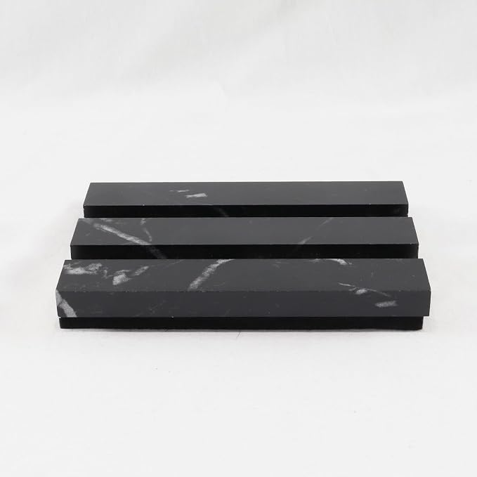 Wood Slat Acoustic Panels, 4.7"x5.9", Black Marble Sample | 3D Wall Panel, Interior Wall Decor Noise Cancelling, 3D Fluted Sound Absorbing Panel for Office,Home,Theater,Studio - Image 6