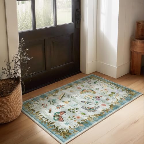 2x3 Washable Throw Rugs for Entryway: Door Mat Indoor Entrance Small Area Rug Non-Slip Low Pile Soft Kitchen Rug for Front Door Indoor Entrance Bedside Entry Kids Room - Image 6