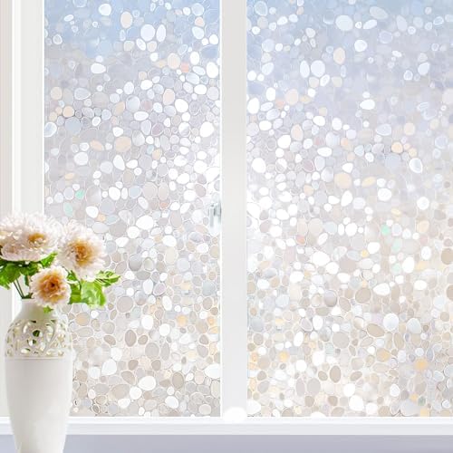 rabbitgoo Window Privacy Film, Decorative Rainbow Clings, 23.6" x 157.4" by rabbitgoo