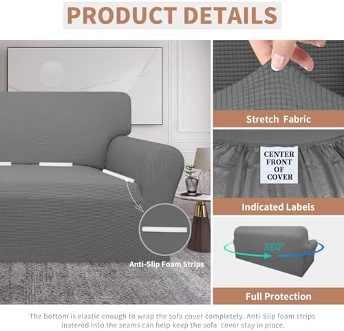 Easy-Going 100% Waterproof Couch Cover, 3 Cushion Oversized Sofa Cover - Image 4