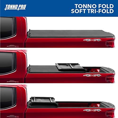 Tonno Pro Tonno Fold, Soft Folding Truck Bed Tonneau Cover | 42-108 | Fits 2014-2018, 19 Ltd/Lgcy Chevy/GMC Silverado/Sierra 1500 6' 7" Bed (78.8"), Black - Image 3