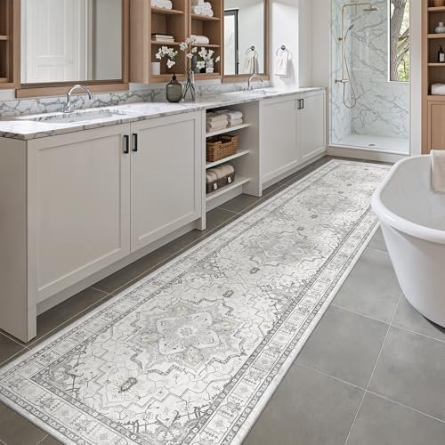 Madane Washable Runner Rugs 2x10 Long for Hallway Kitchen, Grey - Image 3