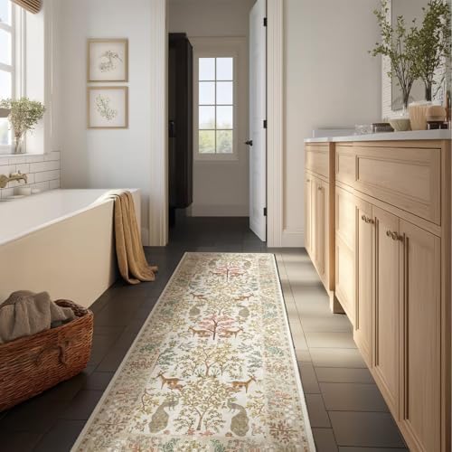 Runner Rug Washable Kitchen Runner: 2'x 6' Hallway Runner Rugs Stain Resistant Non Slip Low Pile Soft Carpet Runner Rugs for Entryway Hallways Bedroom Indoor Laundry Room Farmhouse - Image 6
