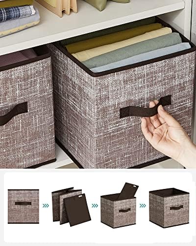 SONGMICS Storage Cubes, Set of 6, 11-Inch Foldable Closet Organizers - Image 6